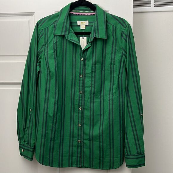 Anthropologie Maeve Striped Button down Top Size 12 - Picture 5 of 7